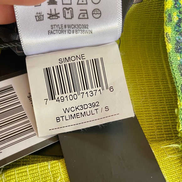 BCBGMAXAZARIA Simone Neon Green Bandage Skirt NWT - Picture 2 of 11